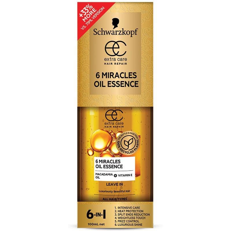 Schwarzkopf Extra Care 6 Miracles Oil Essence 100ml front image on Livehealthy HK imported from Australia