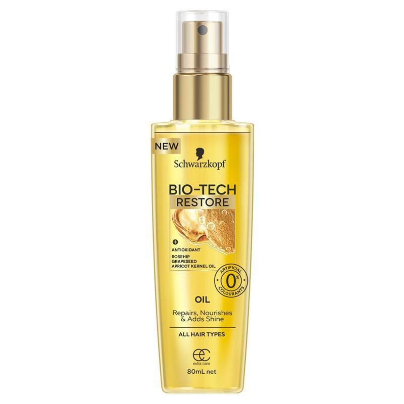 Schwarzkopf Extra Care Bio-Tech Restore Oil 80ml front image on Livehealthy HK imported from Australia