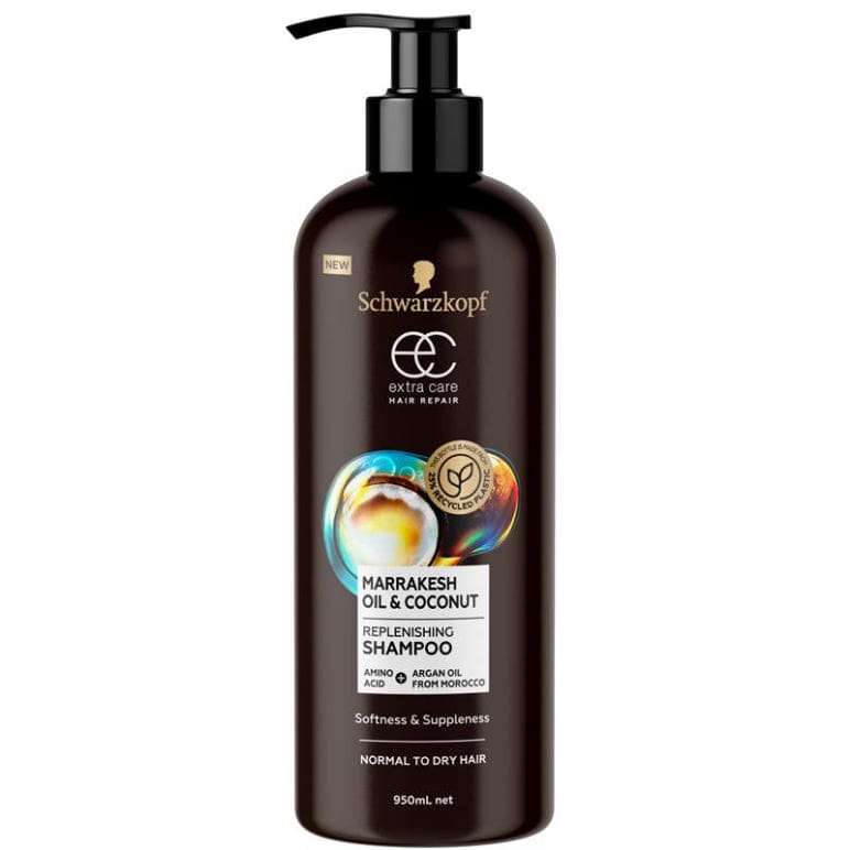 Schwarzkopf Extra Care Marrakesh Oil & Coconut Replenishing Shampoo 950ml front image on Livehealthy HK imported from Australia