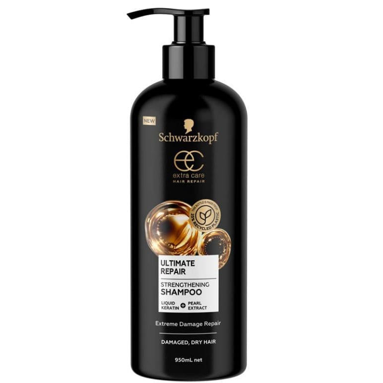 Schwarzkopf Extra Care Ultimate Repair Strengthening Shampoo 950ml front image on Livehealthy HK imported from Australia