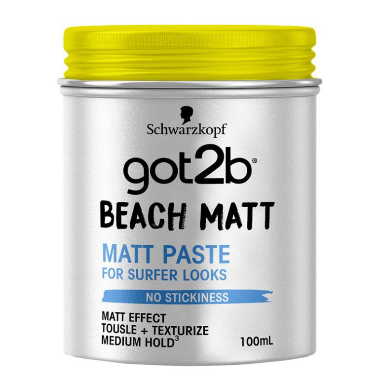 Schwarzkopf Got2b Beach Matt Matt Paste 100ml front image on Livehealthy HK imported from Australia