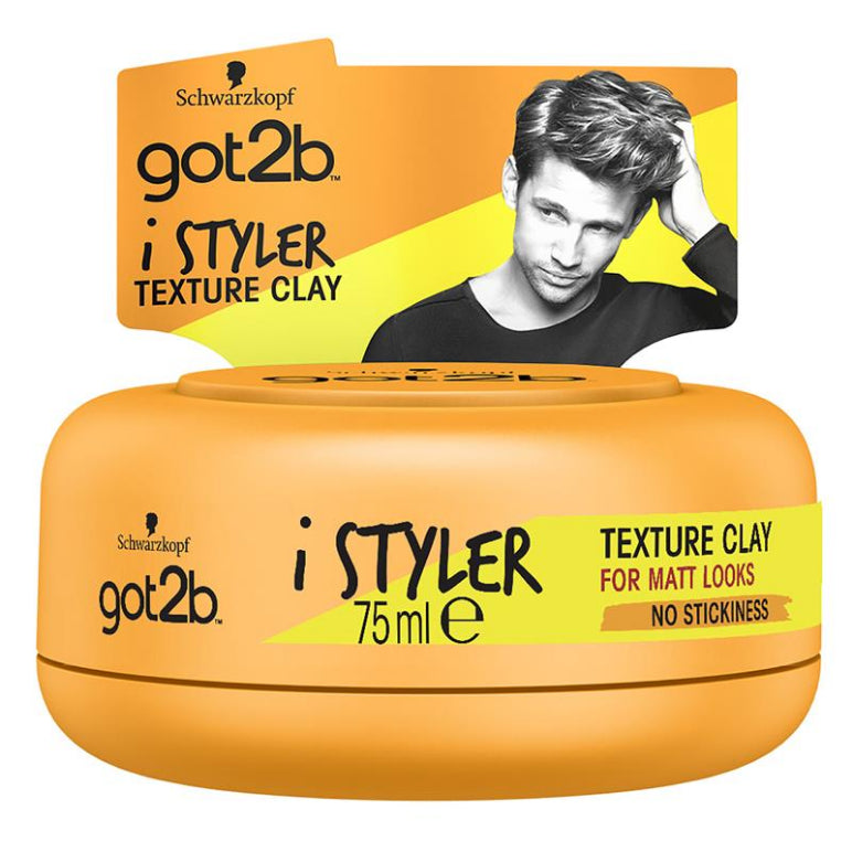 Schwarzkopf Got2b Istyler Texture Clay 75ml front image on Livehealthy HK imported from Australia