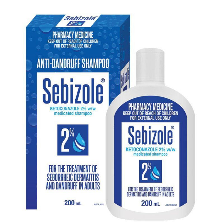 Sebizole Shampoo 2% 200ml front image on Livehealthy HK imported from Australia