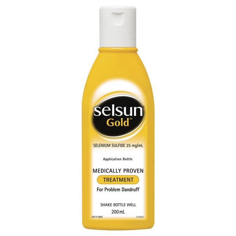 Selsun Gold Anti Dandruff Shampoo Treatment 200mL front image on Livehealthy HK imported from Australia