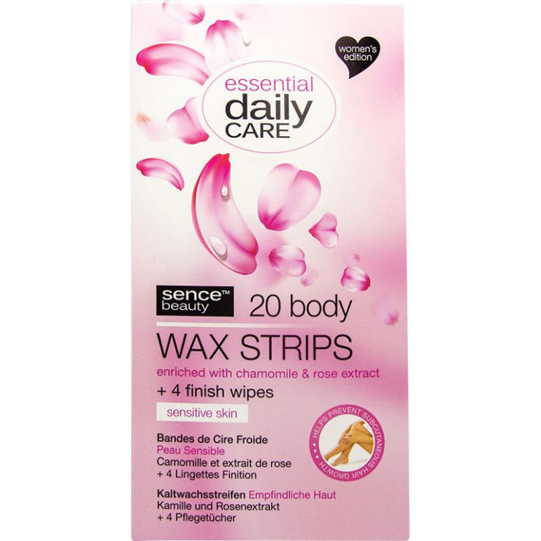Sence Beauty Essential Daily Care Body Wax Strip 20 front image on Livehealthy HK imported from Australia