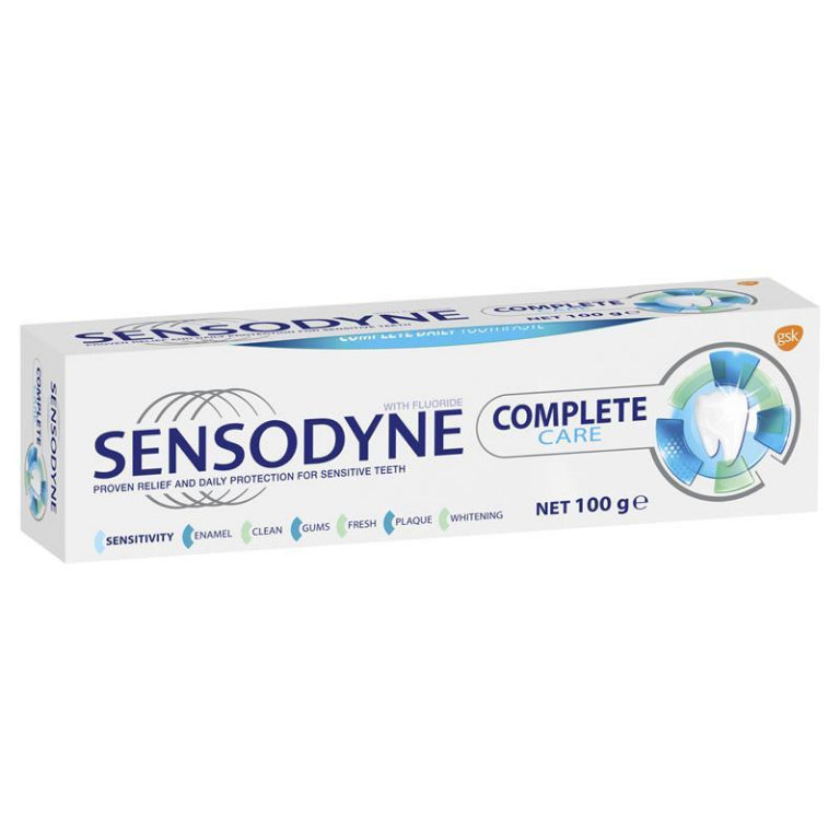 Sensodyne Complete Care Toothpaste 100g front image on Livehealthy HK imported from Australia