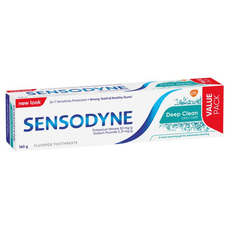 Sensodyne Toothpaste Deep Clean 160g front image on Livehealthy HK imported from Australia