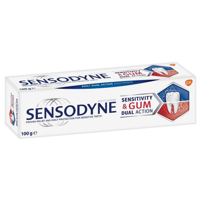 Sensodyne Toothpaste Sensitivity & Gum Care 100g front image on Livehealthy HK imported from Australia