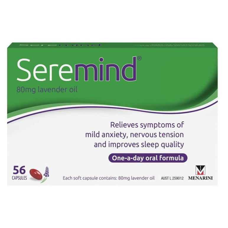 Seremind 56 Capsules front image on Livehealthy HK imported from Australia