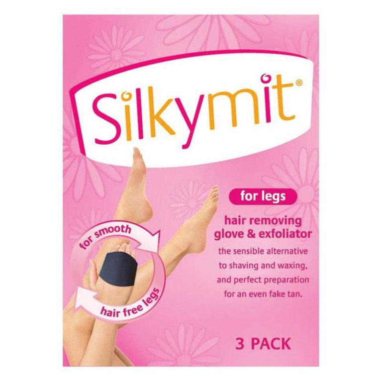 Silkymit Hair Removal Glove and Exfoliator For Legs front image on Livehealthy HK imported from Australia