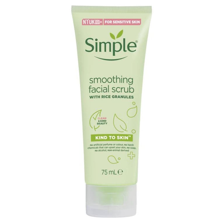 Simple Kind To Skin Facial Scrub Smoothing 75ml front image on Livehealthy HK imported from Australia