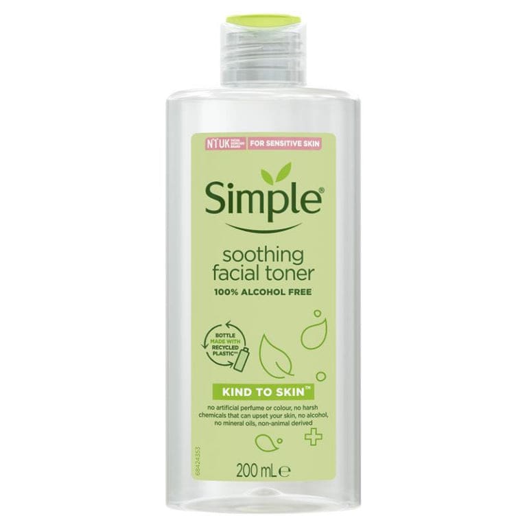 Simple Kind To Skin Facial Toner Soothing 200ml front image on Livehealthy HK imported from Australia