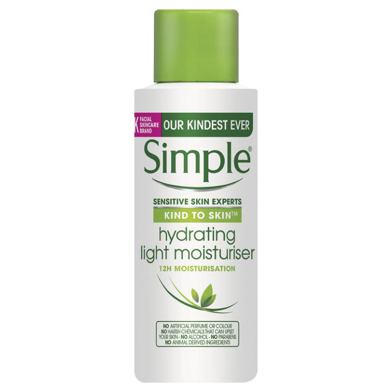 Simple Kind To Skin Light Moisturiser Hydrating 50ml front image on Livehealthy HK imported from Australia