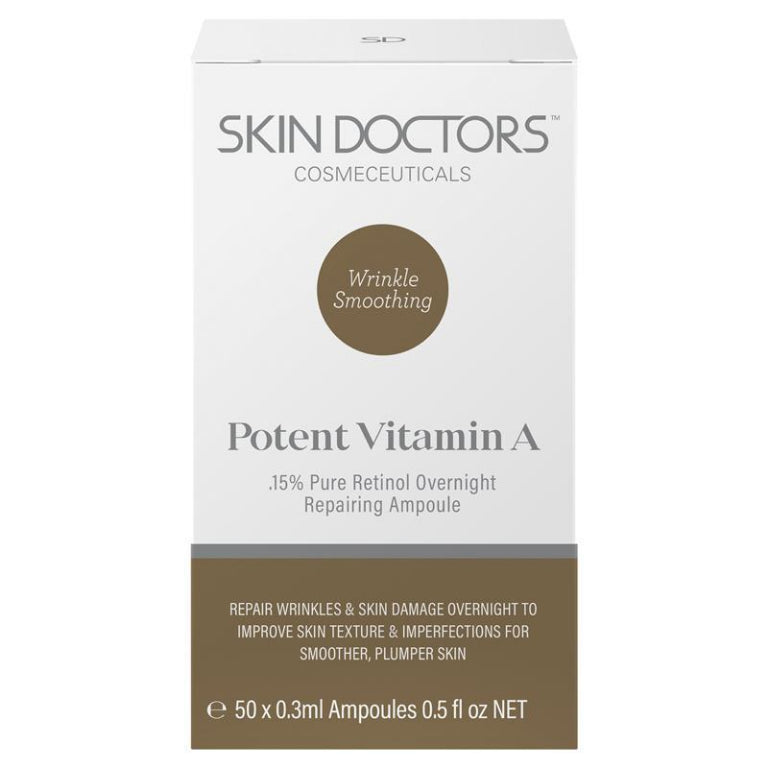 Skin Doctors Potent Vitamin A Ampoules 50x 0.3ml front image on Livehealthy HK imported from Australia