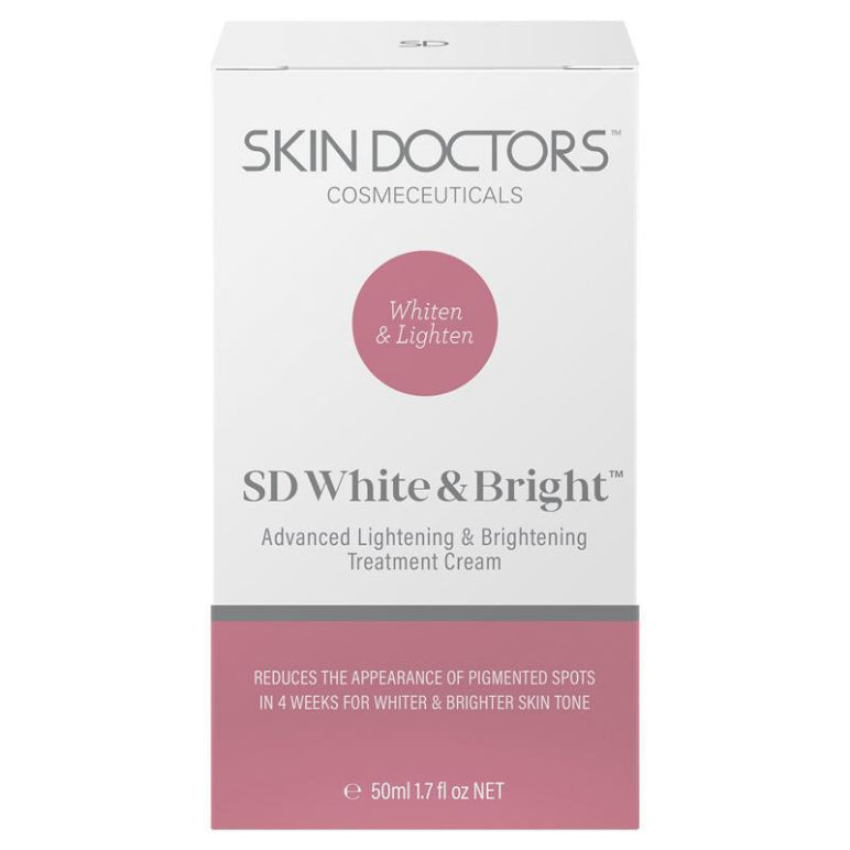 Skin Doctors sd White and Bright Cream Skin Whitening Cream 50ml front image on Livehealthy HK imported from Australia