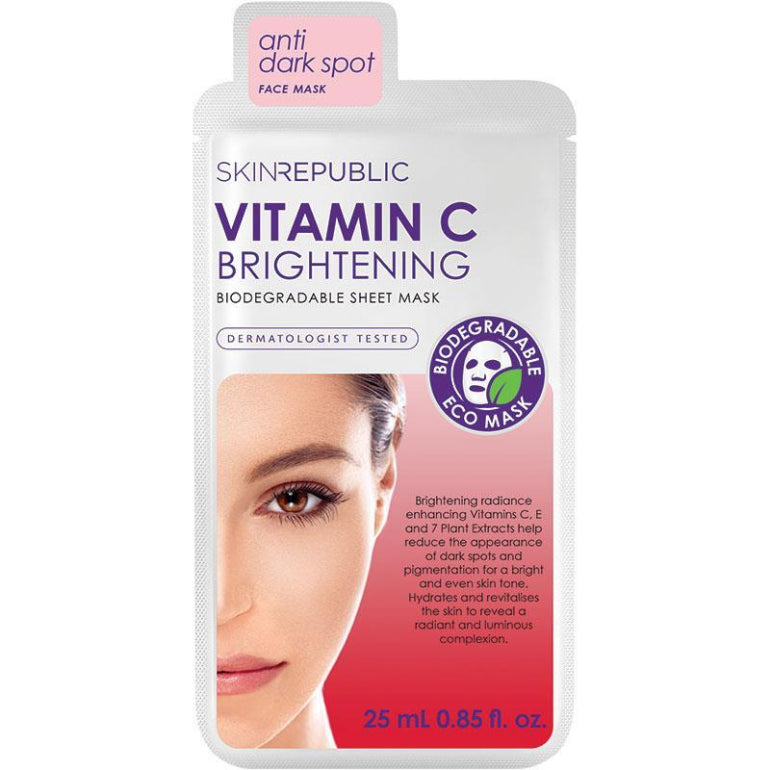 Skin Republic Brightening Vitamin C Face Mask front image on Livehealthy HK imported from Australia