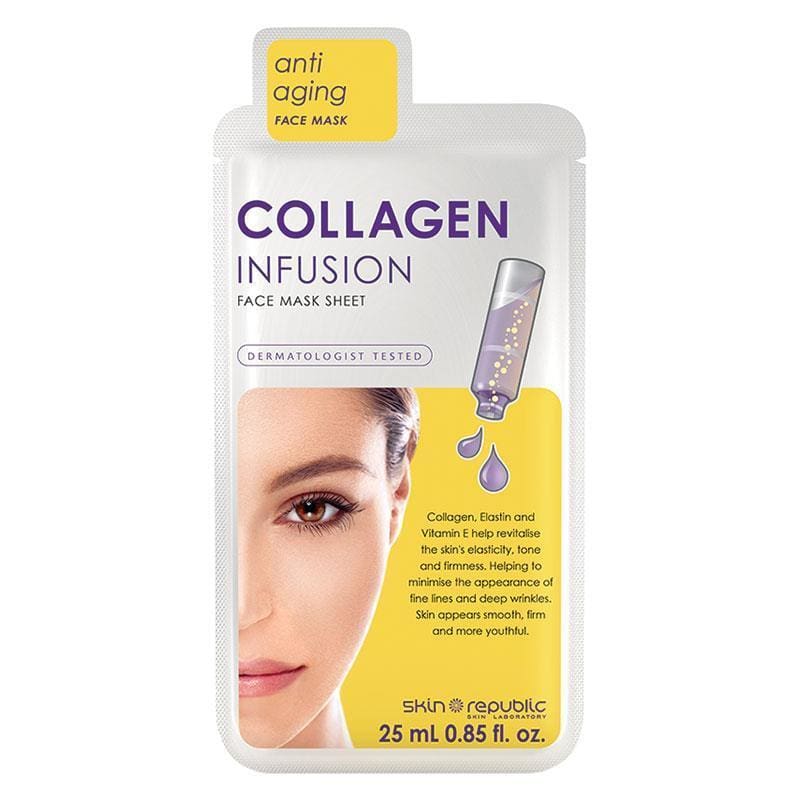 Skin Republic Collagen Infusion Face Mask front image on Livehealthy HK imported from Australia