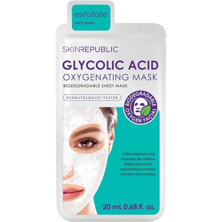 Skin Republic Glycolic Acid Oxygenating Face Mask 20ml front image on Livehealthy HK imported from Australia