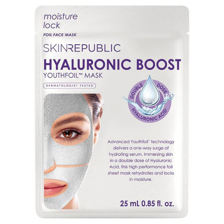 Skin Republic Hyaluronic Boost Youthfoil Mask front image on Livehealthy HK imported from Australia