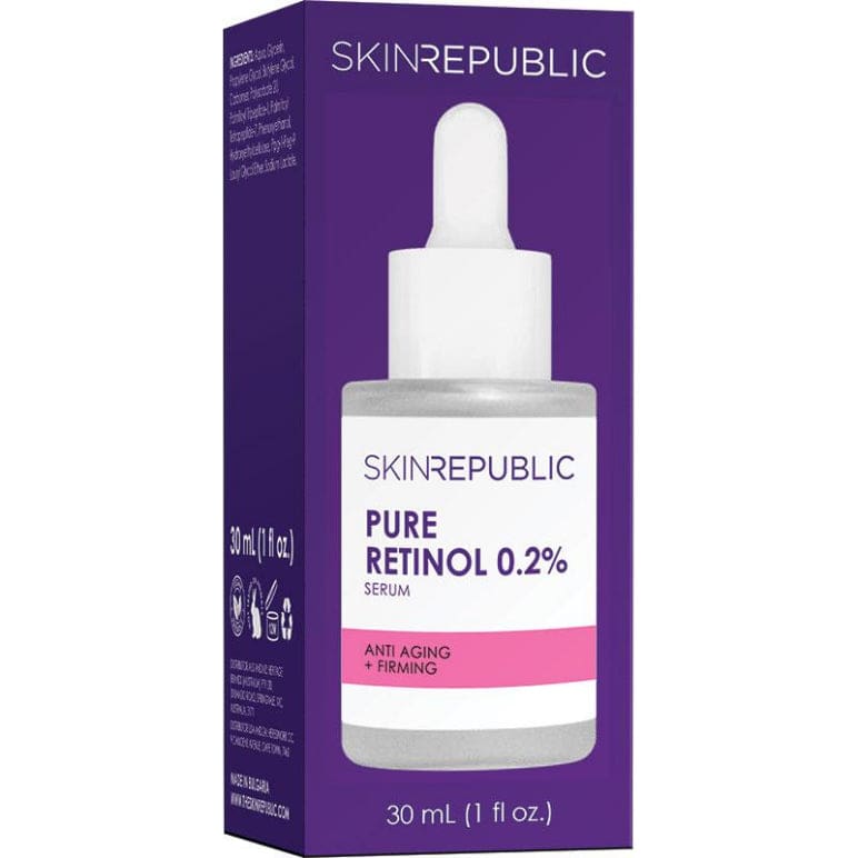 Skin Republic Pure Retinol 0.2% Serum 30ml front image on Livehealthy HK imported from Australia