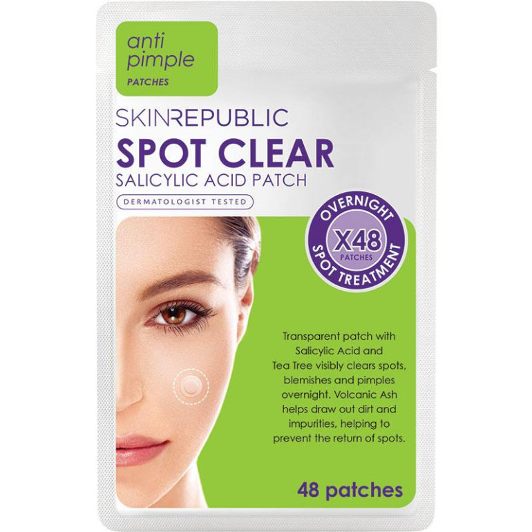Skin Republic Spot Clear Salicylic Acid Patch 48 Pack front image on Livehealthy HK imported from Australia