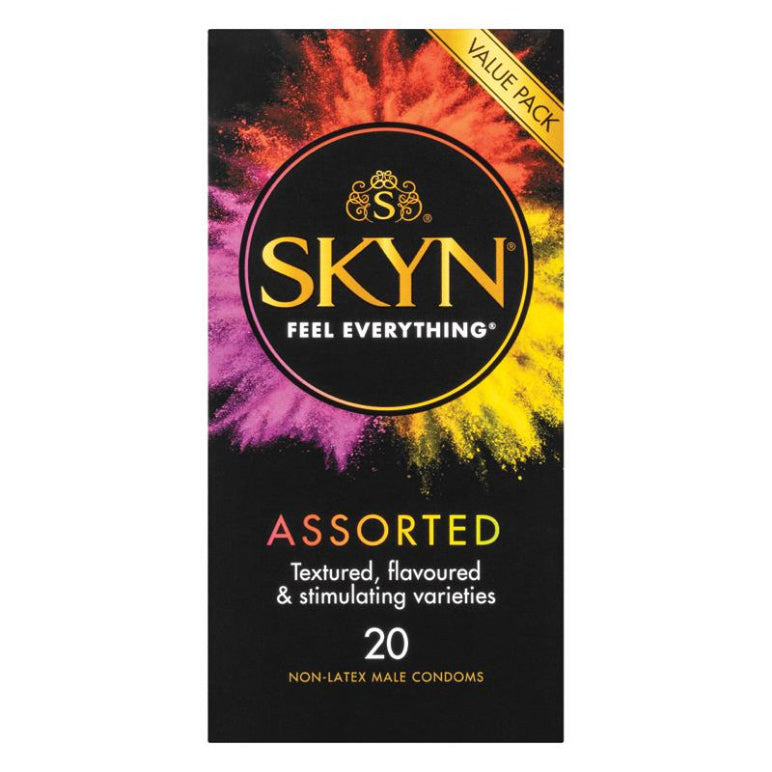 Skyn Assorted Condoms 20 Pack front image on Livehealthy HK imported from Australia