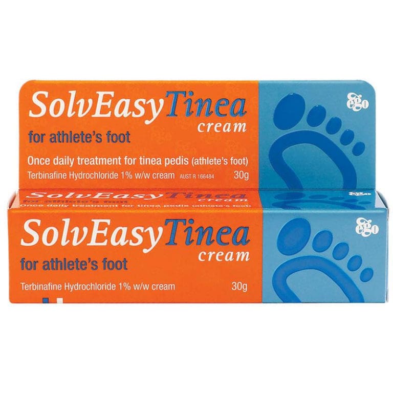 Solveasy Tinea Cream For Athlete's Foot 30g front image on Livehealthy HK imported from Australia