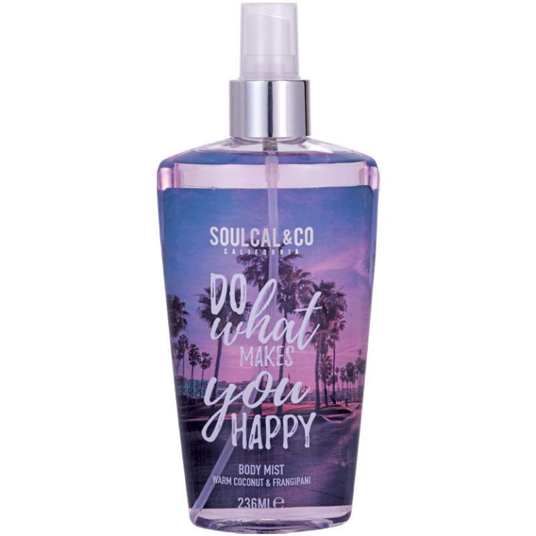 SoulCal & Co Do What Makes You Happy Body Mist 236ml front image on Livehealthy HK imported from Australia