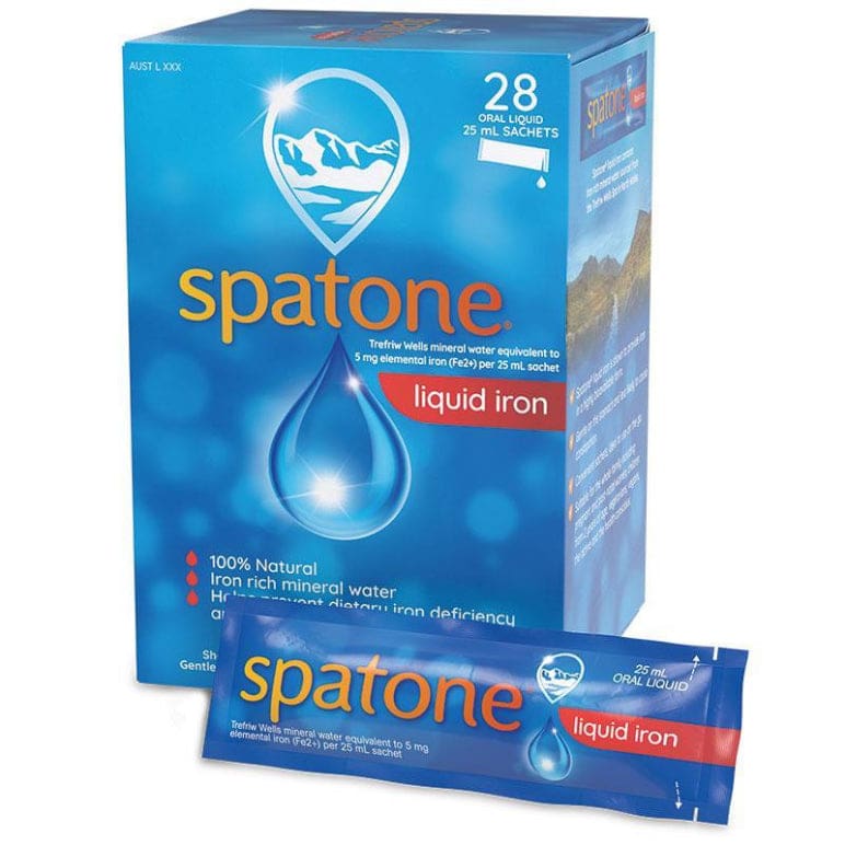 Spatone Iron Supplement 28 Sachets front image on Livehealthy HK imported from Australia