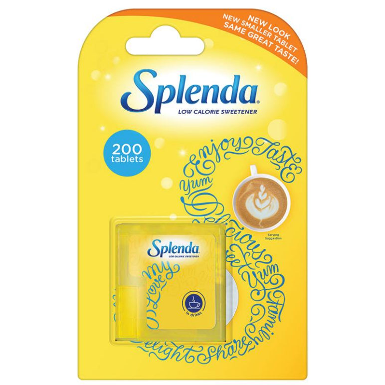 Splenda Sweetener Tablets 200 Pack front image on Livehealthy HK imported from Australia