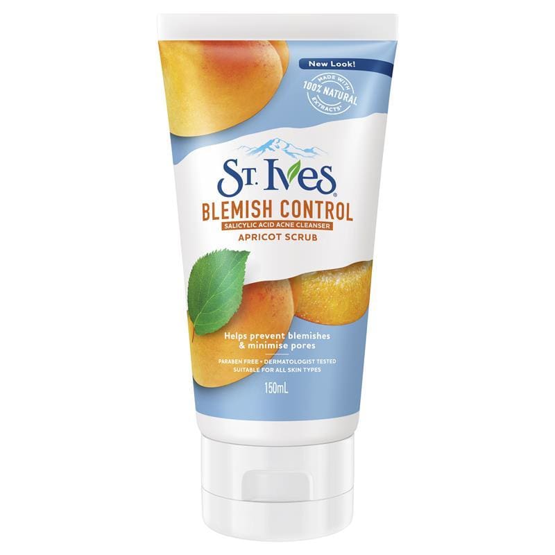 St Ives Blemish Control Scrub Apricot 150ml front image on Livehealthy HK imported from Australia