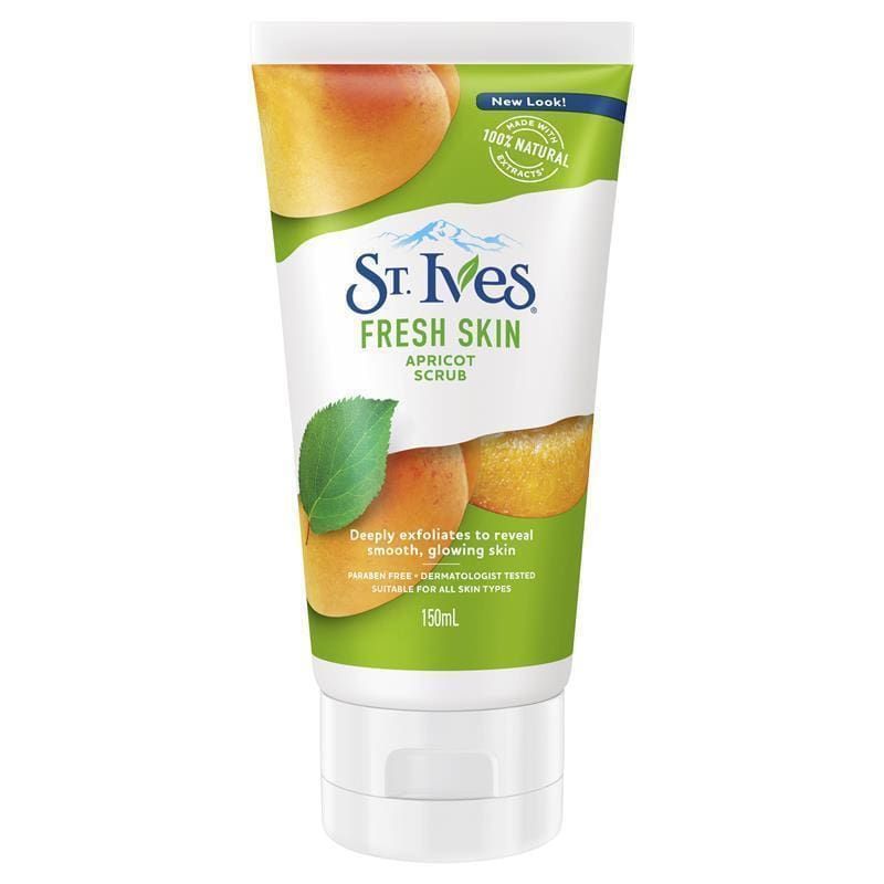 St Ives Fresh Skin Scrub Apricot 150ml front image on Livehealthy HK imported from Australia