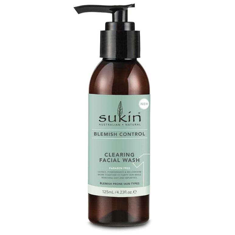 Sukin Blemish Control Clearing Facial Wash 125ml front image on Livehealthy HK imported from Australia