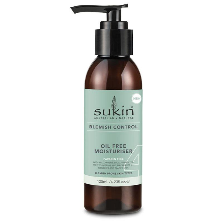 Sukin Blemish Control Oil Free Moisturiser 125ml front image on Livehealthy HK imported from Australia