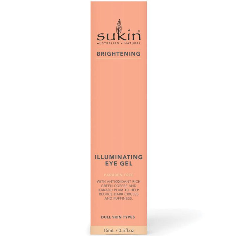 Sukin Brightening Iluminating Eye Gel Tube 15ml front image on Livehealthy HK imported from Australia