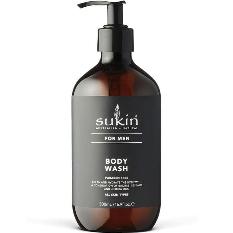 Sukin For Men Body Wash 500ml front image on Livehealthy HK imported from Australia