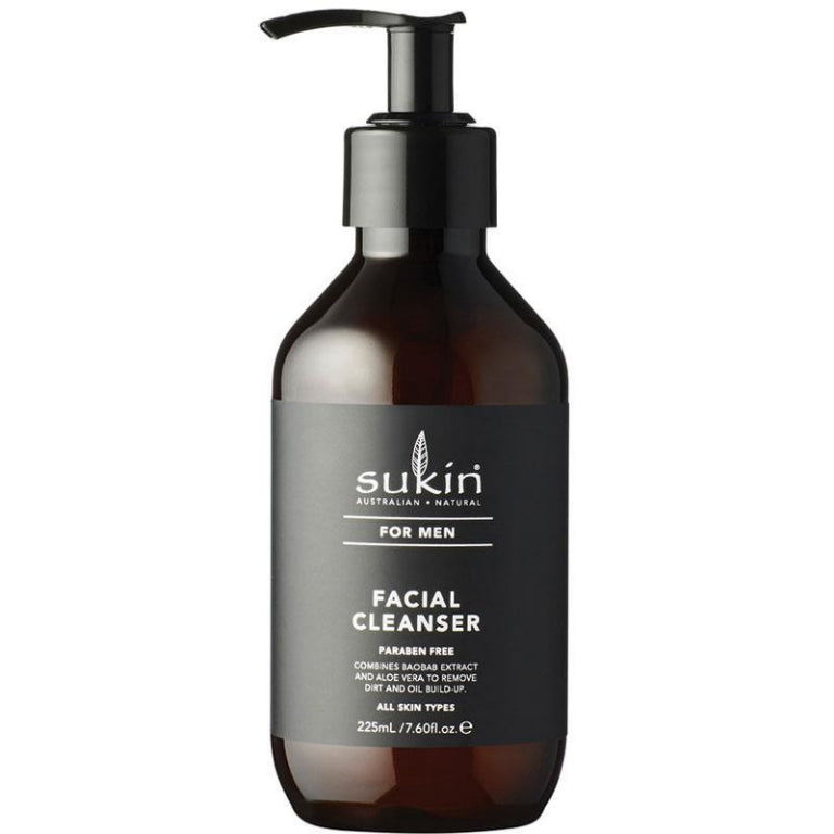 Sukin For Men Facial Cleanser 225ml front image on Livehealthy HK imported from Australia
