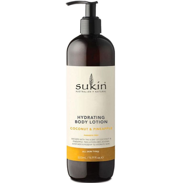 Sukin Hydrating Body Lotion Pineapple & Coconut 500ml front image on Livehealthy HK imported from Australia