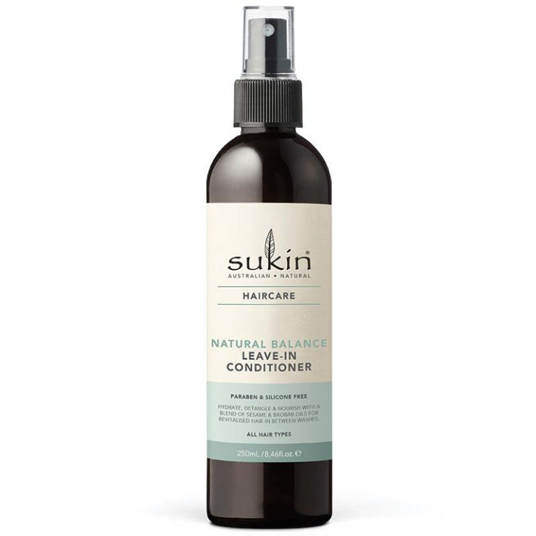 Sukin Natural Balance Leave-In Conditioner 250ml Spray front image on Livehealthy HK imported from Australia
