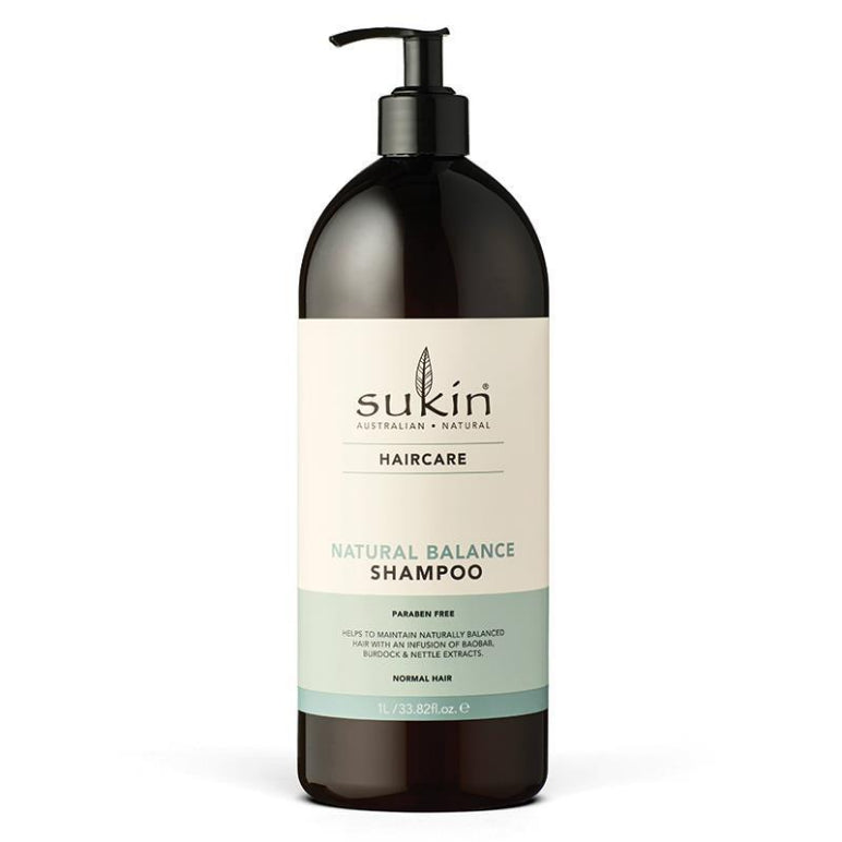 Sukin Natural Balance Shampoo 1 Litre front image on Livehealthy HK imported from Australia