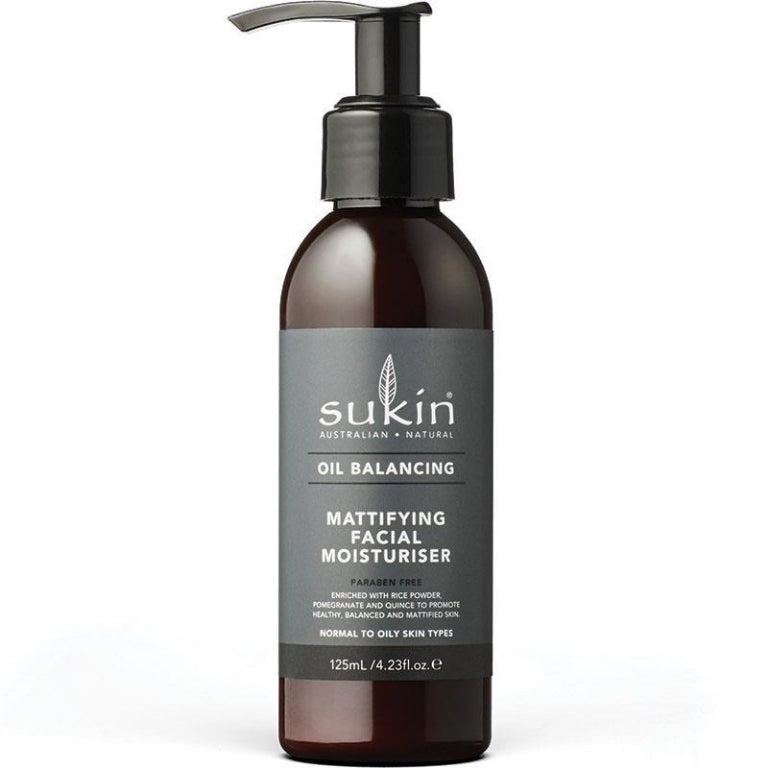 Sukin Oil Balancing Mattifying Facial Moisturiser 125ml front image on Livehealthy HK imported from Australia