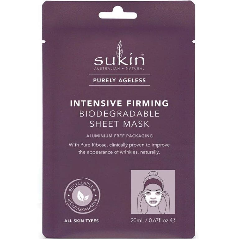 Sukin Purely Ageless Intensive Firming Sheet Mask Sachet front image on Livehealthy HK imported from Australia