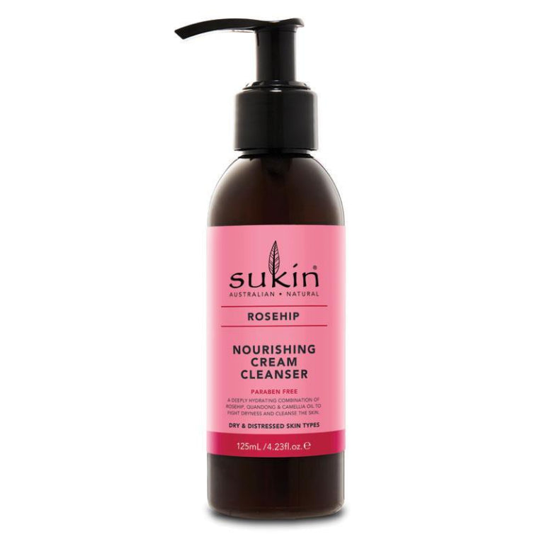 Sukin Rosehip Nourishing Cream Cleanser 125ml front image on Livehealthy HK imported from Australia