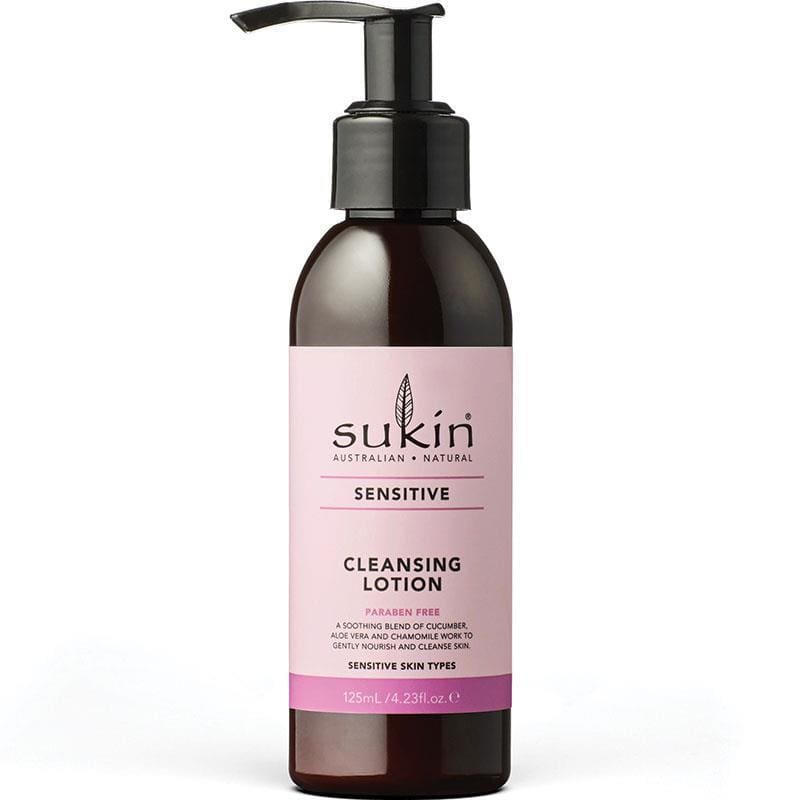 Sukin Sensitive Cleansing Lotion 125ml Pump front image on Livehealthy HK imported from Australia