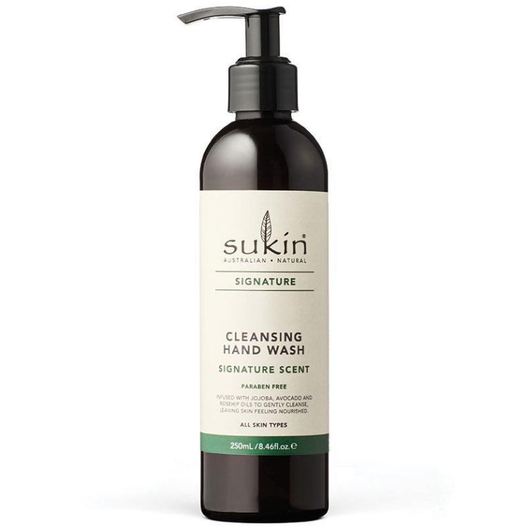 Sukin Signature Cleansing Hand Wash 250ml front image on Livehealthy HK imported from Australia