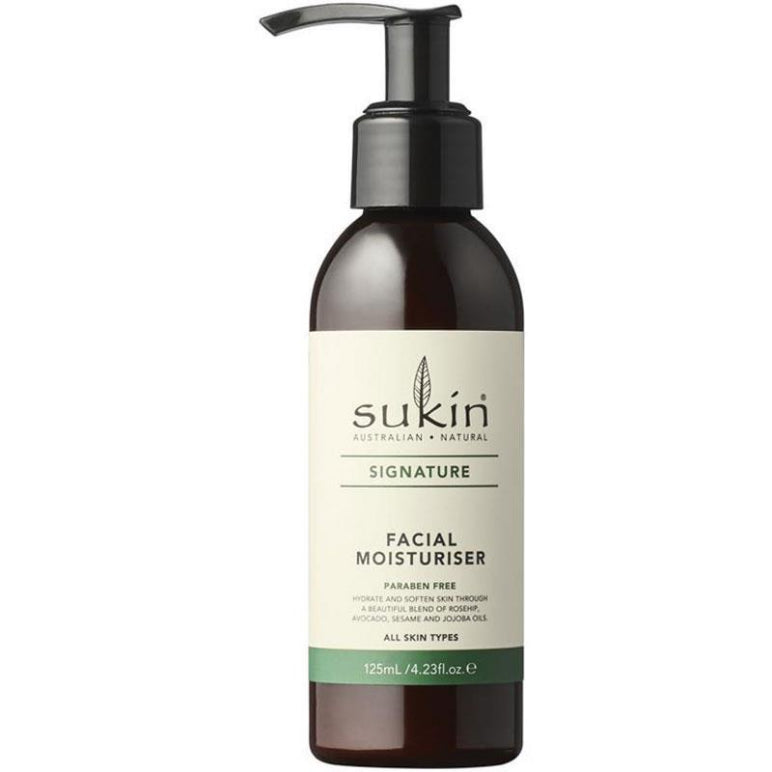 Sukin Signature Facial Moisturiser Pump 125ml front image on Livehealthy HK imported from Australia