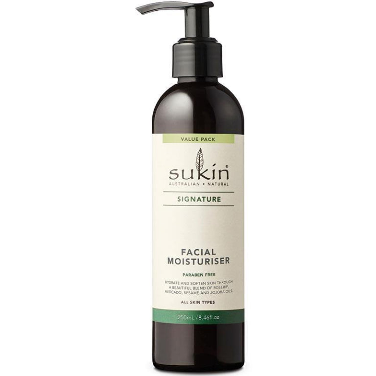 Sukin Signature Facial Moisturiser Pump 250ml front image on Livehealthy HK imported from Australia