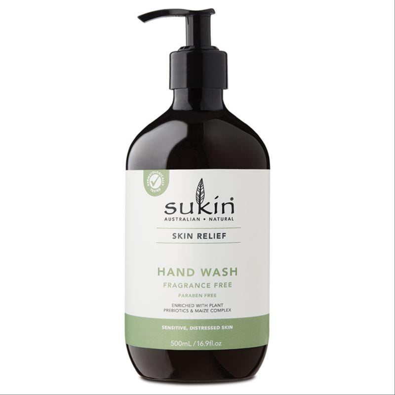 Sukin Skin Relief Hand Wash 500ml front image on Livehealthy HK imported from Australia