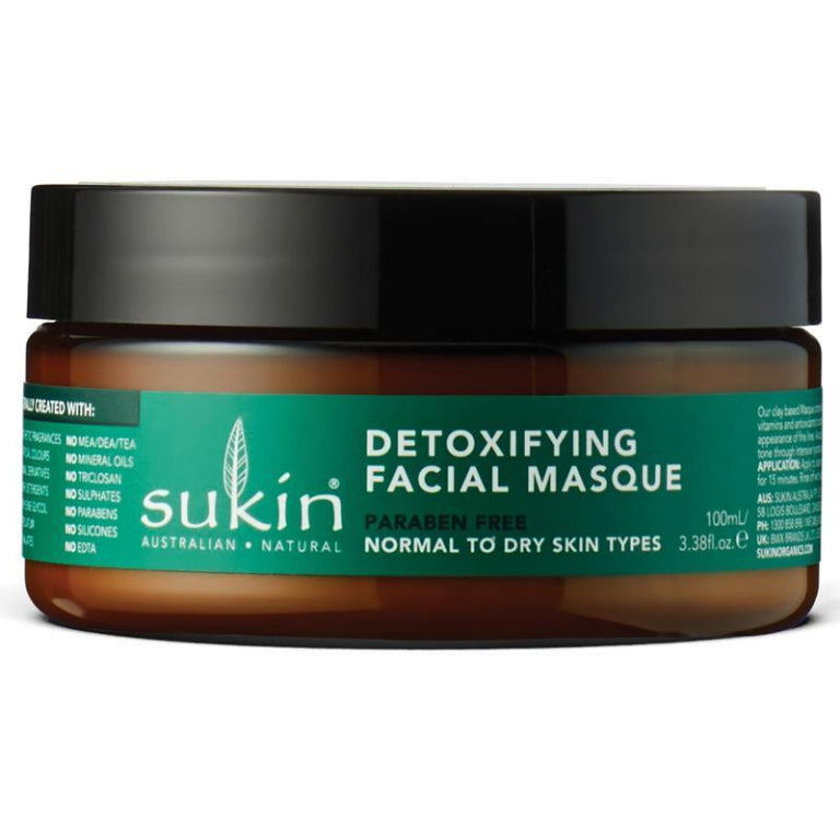 Sukin Super Greens Detoxifying Masque 100ml front image on Livehealthy HK imported from Australia