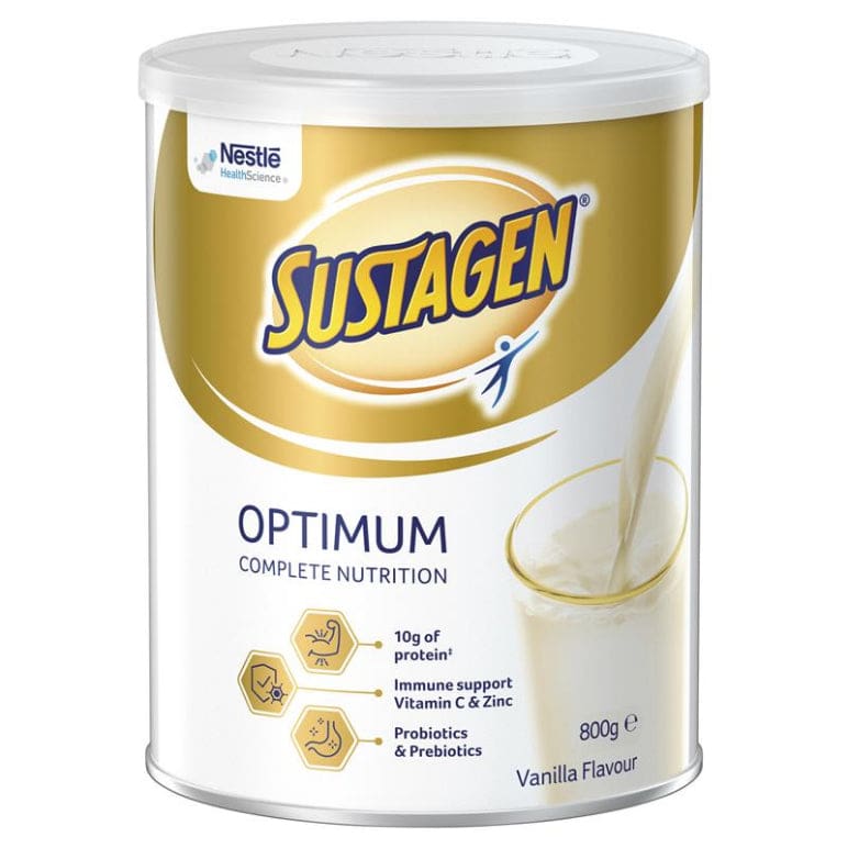 Sustagen Optimum 800g front image on Livehealthy HK imported from Australia